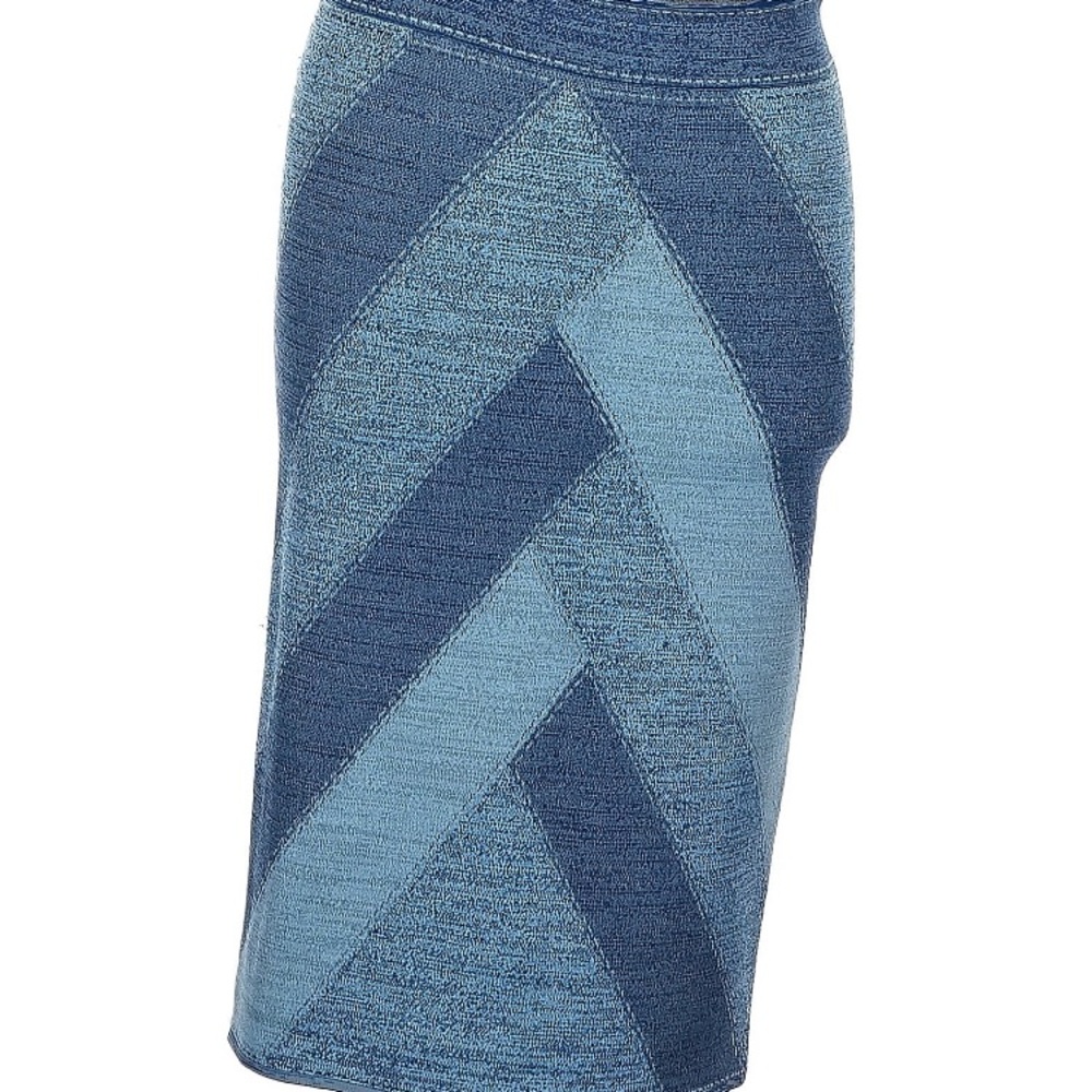 BCBGMaxAzria Blue Midi Skirt